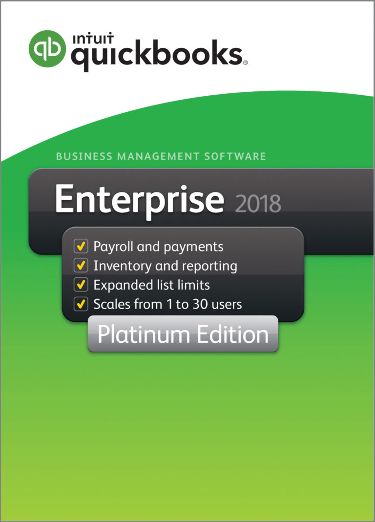 Intuit QuickBooks Enterprise Solutions 2018 Platinum Accounting